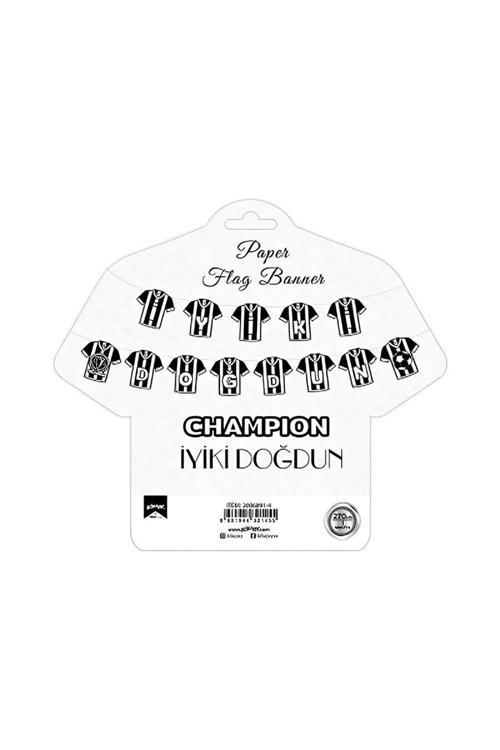 Champion Black White İyi Ki Dogdun Banner