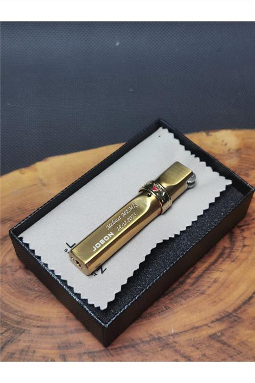Kişiye Özel Jobon Gold Anti Rüzgarlı Gazlı Çakmak