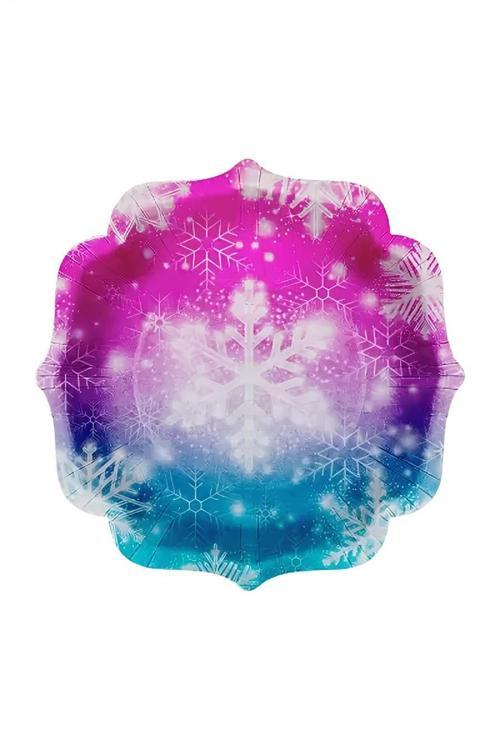 Snowflakes Paper Plates