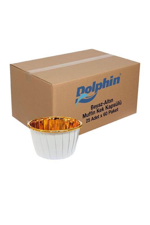 Dolphin Muffin-kek Kapsülü Beyaz-altın 25 Adet X 60 Paket-koli