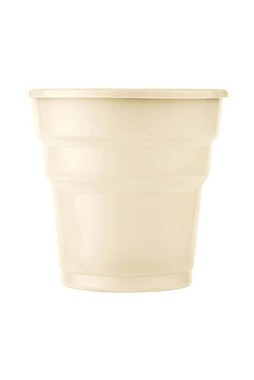 Roll-up Plastik Meşrubat Bardağı Krem 180cc-7oz 25li