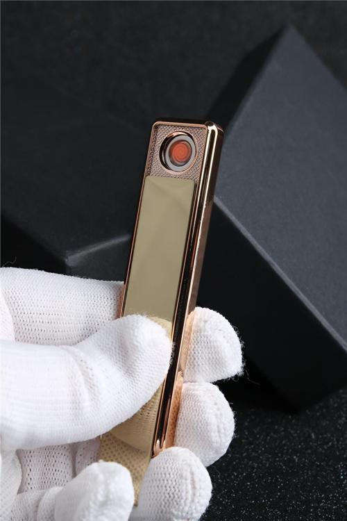 Kişiye Özel Sarı Şarjlı Alevsiz Kızaklı Usb Çakmak