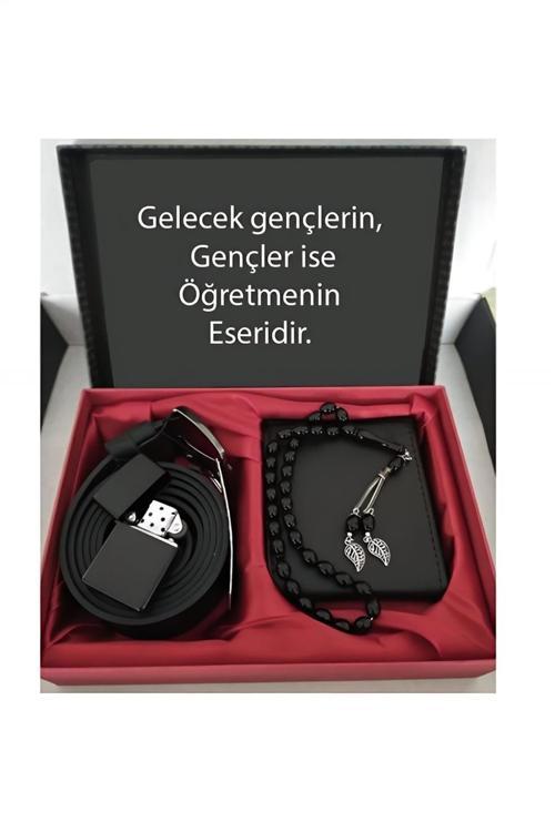 Öğretmenler Günü Hediye Cüzdan, Kemer, Tespih, Çakmak
