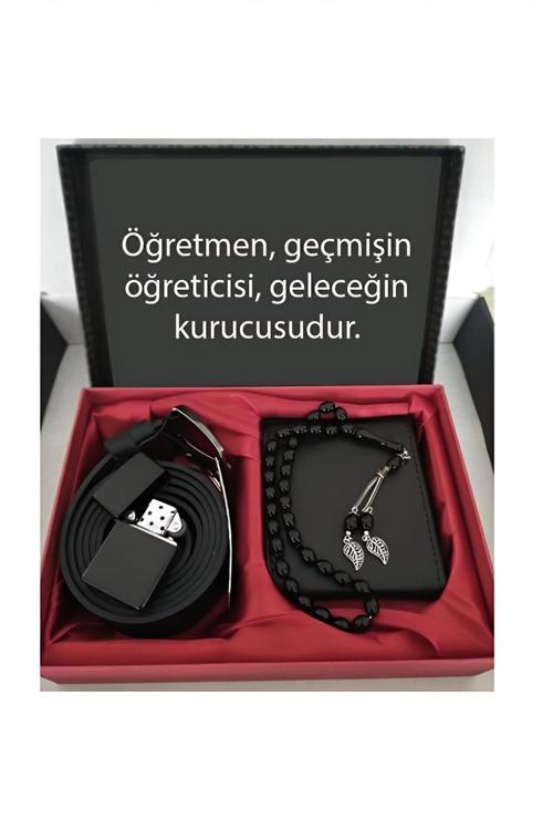 Öğretmenler Günü Hediye Cüzdan, Kemer, Tespih, Çakmak