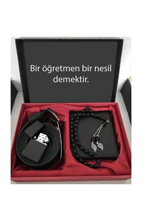 Öğretmenler Günü Hediye Cüzdan, Kemer, Tespih, Çakmak