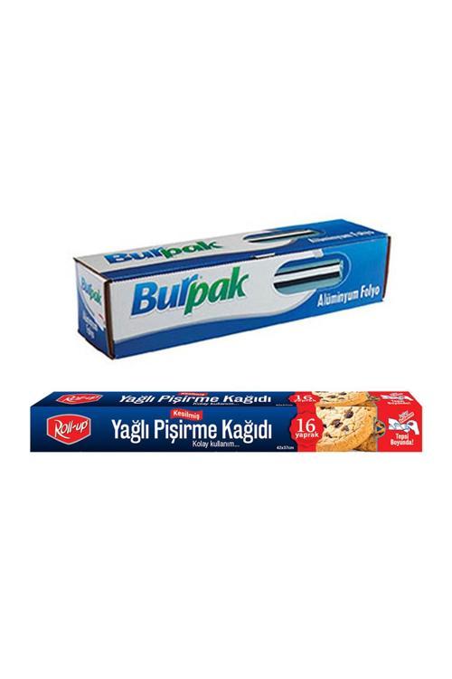 Roll-up Alüminyum Folyo Ve Pişirme Kağıdı 2 Parça Ekonomik Mutfak Seti 2