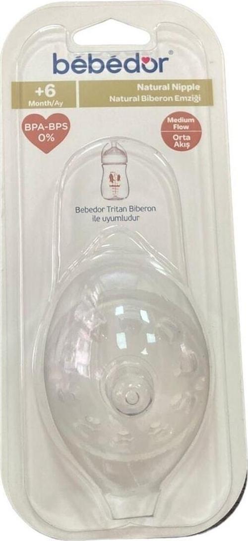 Bebedor Natural Biberon Emziği Orta Akış +6 Ay