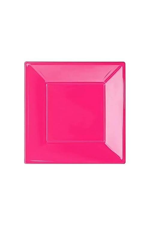 Fuchsia Square Paper Plates