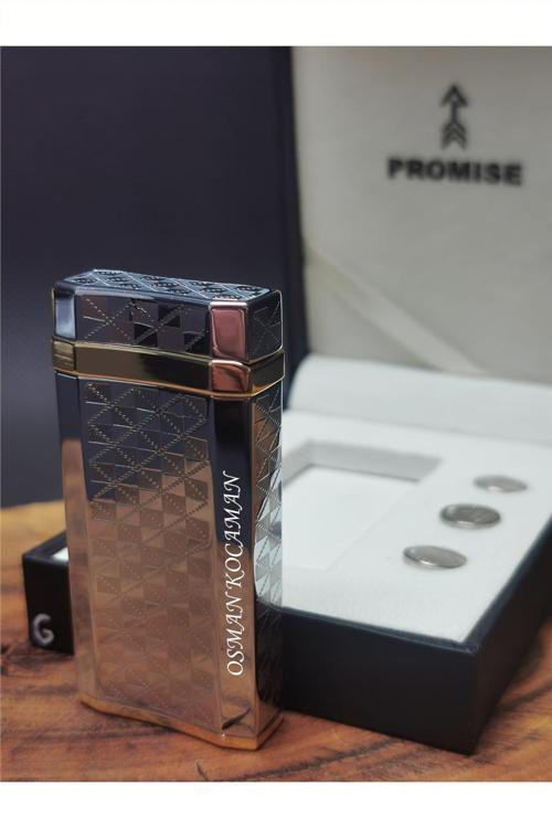 Kişiye Özel Promise Gümüş Pilli Çakmak