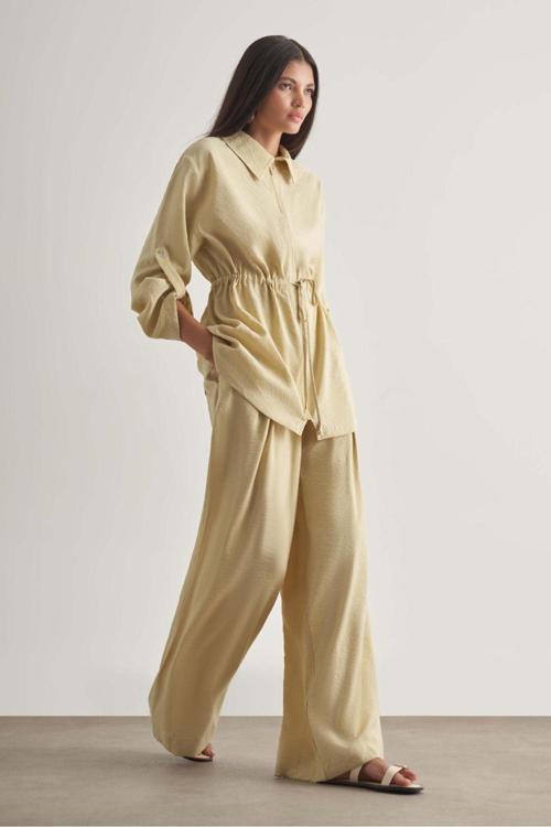 Modal Karışımlı Fermuarlı Su Yeşili Tunik