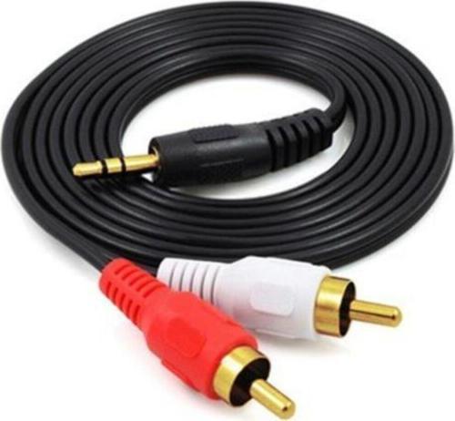Psg - 3.5 Mm Stereo To 2rca Kablosu Aux Tos Ses 1.5 Mt Kablo Sound Audıo Erkek Ara Kulaklık Standart