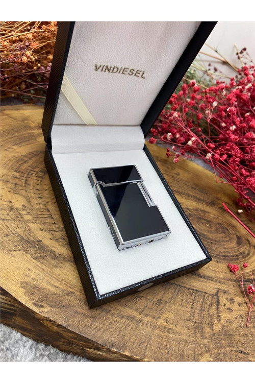 Vındıesel marka komple çelik spor dizayn özel hediyelik kutusunda gazlı Dupont çakmak