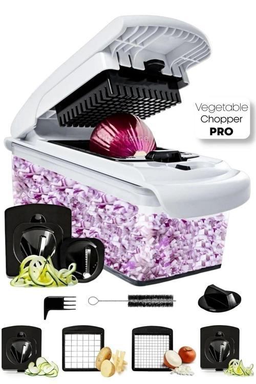 Vegetable Chopper Pro Rende Sebze Soğan Küp Doğrayıcı Dilimleyici Spiral Kesici Dicer Rende Seti