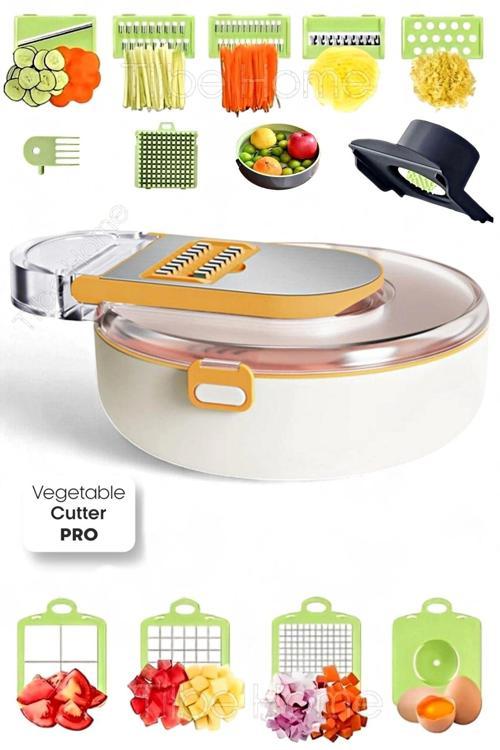 Vegetable Cutter Pro Rende Sebze Doğrayıcı Dilimleyici Hazneli Soğan Küp Kesici Dicer Rende Seti