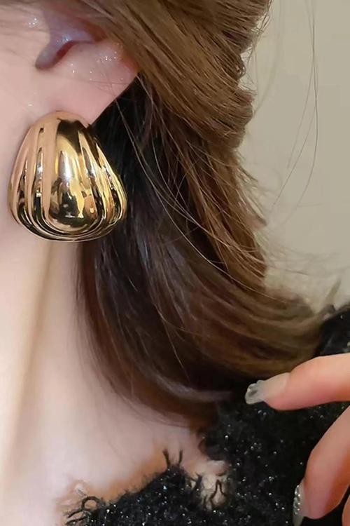 Altın Renk Metal Küpe (Çift)