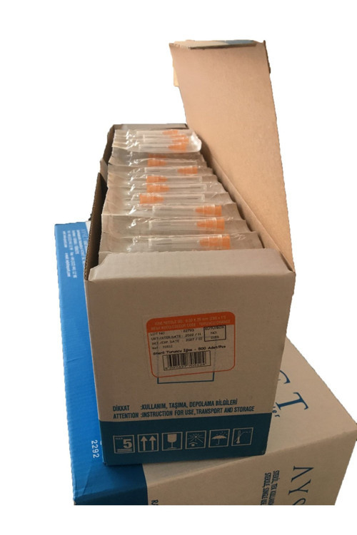 Hayvan Medikal Ürünleri Turuncu İğne Ucu 0.50 *25 Mm (25G*1) 500 Adet