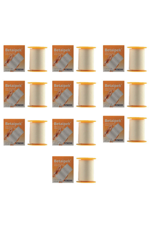 Betaipek Flaster Tıbbi İpek Sabitleme Bandı 5 M X 5 Cm (10Kutu)