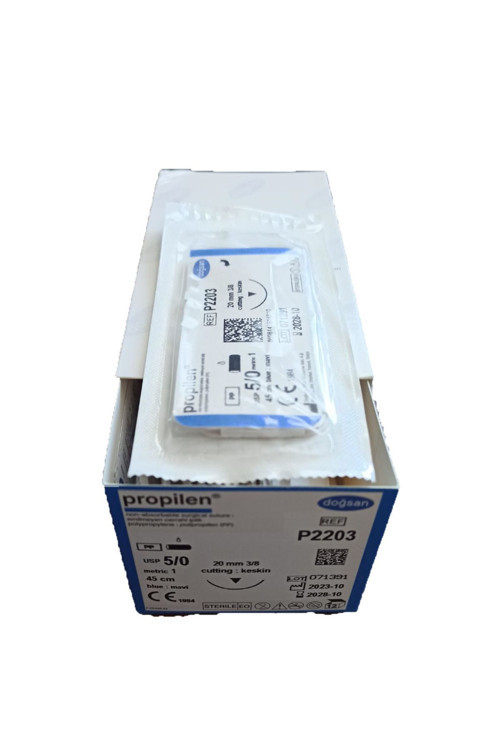 Propılen 5/0 20Mm 3/8 45Cm Ters Keskın P2203 1 Adet