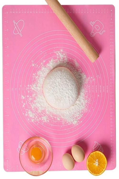 Silikon Hamur Matı Ölçülü Isıya Dayanıklı Hamur Yoğurma Açma Matı Renkli Mutfak Pasta Fırın Altlığı