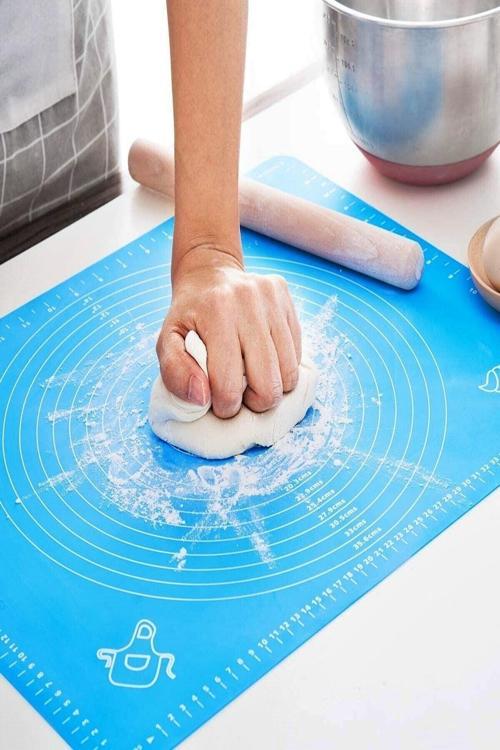 Silikon Hamur Matı Ölçülü Isıya Dayanıklı Hamur Yoğurma Açma Matı Renkli Mutfak Pasta Fırın Altlığı