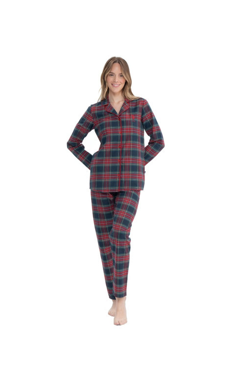 Kadın Boydan Patlı Ekoseli Ev Giyim Pijama Ka81.B.1.Onn.Ie.7.Cl.1.De3.0.Tkek28