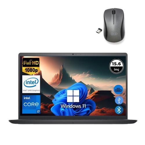 Inspiron 3520 i7 1255U 8GB 1TB M.2 SSD I35201013U ATL153 O/B 15.6" Win11Pro Taşınabilir Bilgisayar+Mouse