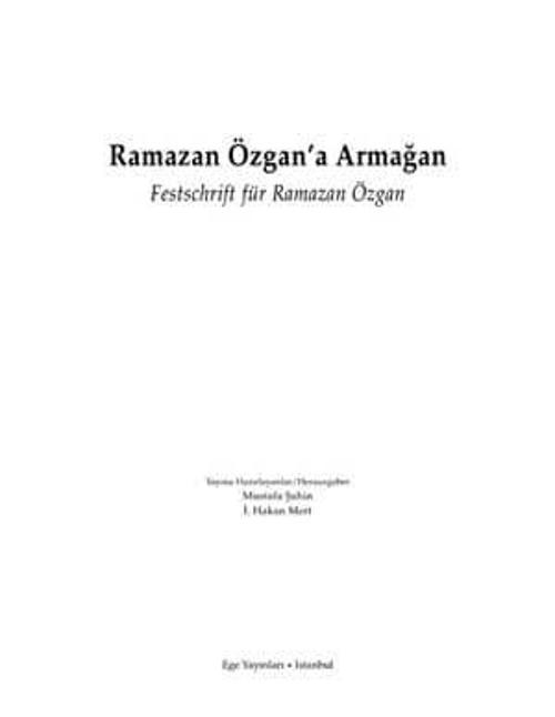 Ramazan Özgan'a Armağan
