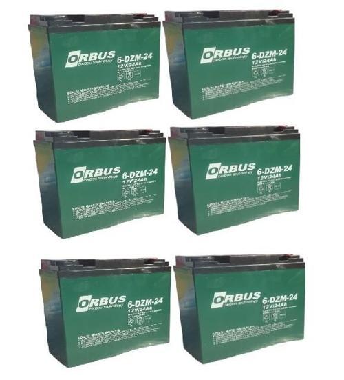 12V 24 AMPER (DİK) ELEKTRİKLİ BİSİKLET AKÜSÜ 6'LI PAKET