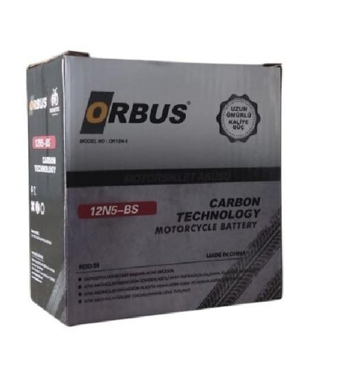 12V 5Ah Yüksek 12N5-BS Motosiklet Aküsü EBATLAR: 119 x 60 x 129mm