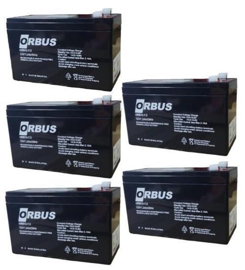12V 7,2 Ah Amper Agm Jel Akü 5 Li Paket