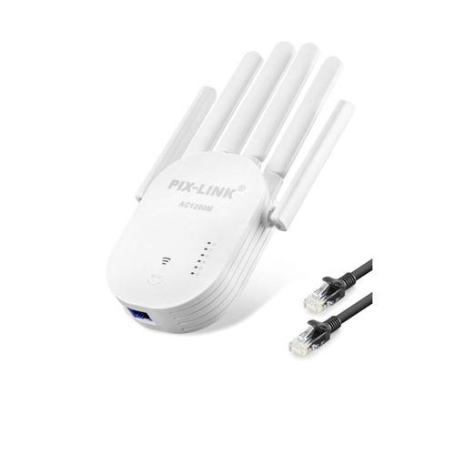 Büro Ev Ofis İnternet Network Bağlantısı için Beyaz 1200Mbps Wıfı Repeater
