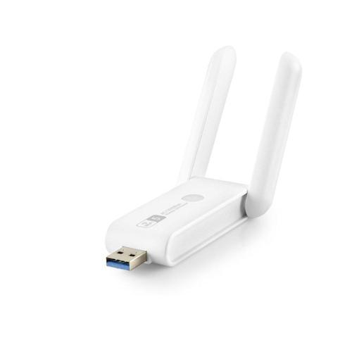 Büro Ev Ofis Bilgisayarı için Ac650 2.4Ghz&5Ghz Rtl8812Bu Wifi5 Beyaz Usb Wıfı Adaptor 