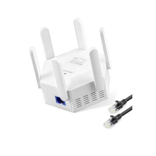 Büro Ev Ofis İnternet Network Bağlantısı için 1200Mbps Beyaz Wıfı Repeater