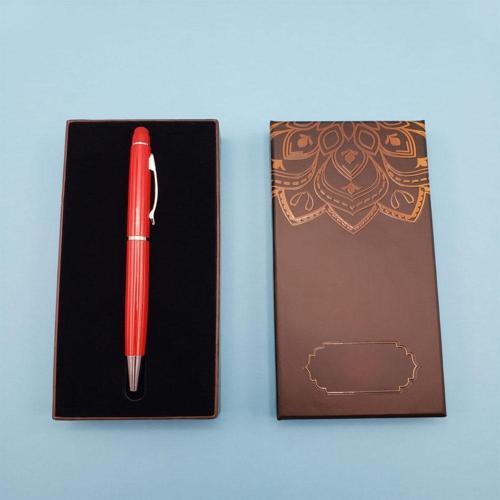 Büro Ev Ofis Hediyesi için Mandala Kutulu Kırmızı Touchpen Kalem