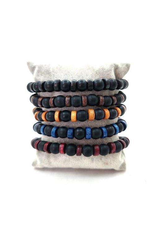 ESNEK MİSİNALI DOĞAL AHŞAP CAM BİLEKLİK