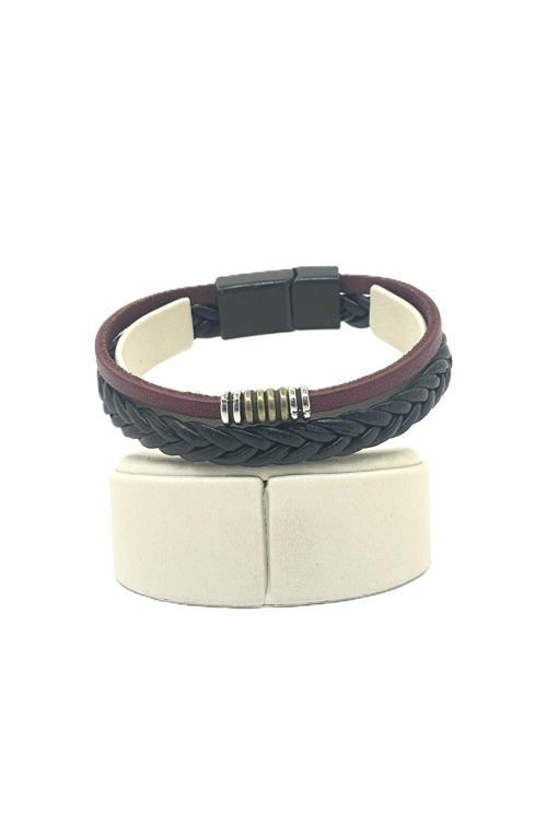 UNİSEX MIKNATIS KİLİTLİ DERİ BİLEKLİK