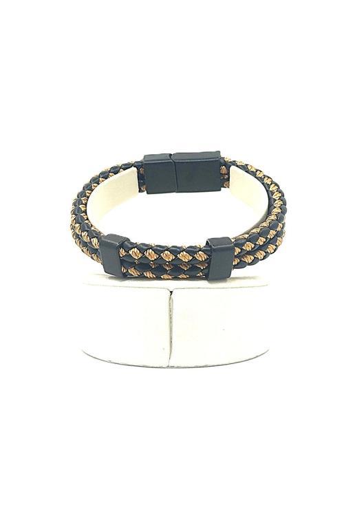 UNİSEX MIKNATIS KİLİTLİ DERİ BİLEKLİK