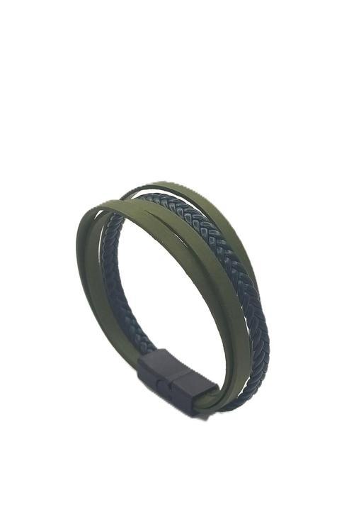 UNİSEX MIKNATIS KİLİTLİ DERİ BİLEKLİK