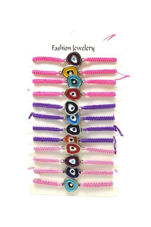 12’ŞERLİ  AYARLANABİLİR İPLİ UNİSEX BİJUTERİ BİLEKLİK SETİ