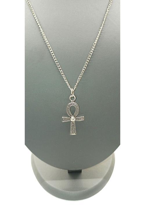 UNİSEX GÜMÜŞ KAPLAMALI ZİNCİR KOLYE