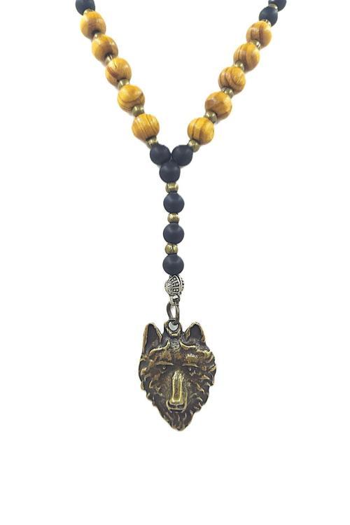 ERKEK DOĞAL AHŞAP KOLYE