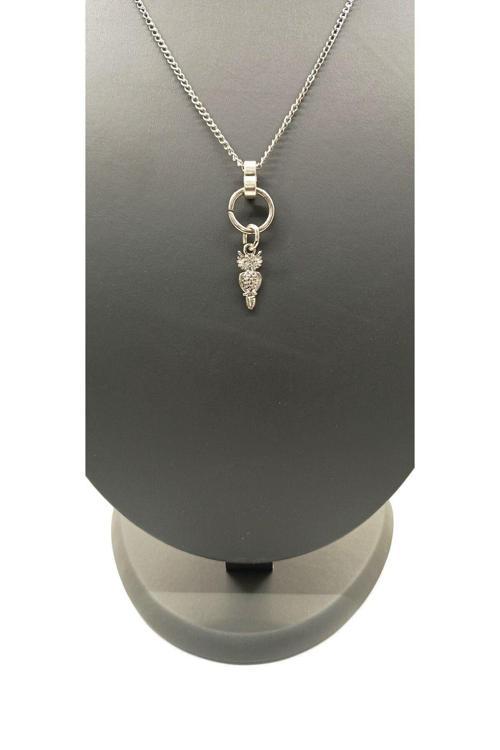 UNİSEX GÜMÜŞ KAPLAMALI ZİNCİR KOLYE