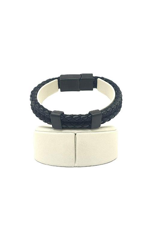 UNİSEX MIKNATIS KİLİTLİ DERİ BİLEKLİK