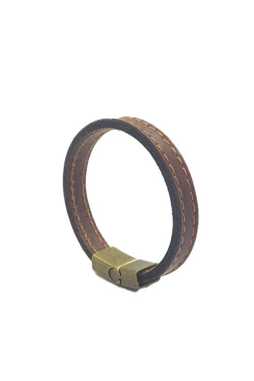 UNİSEX MIKNATIS KİLİTLİ DERİ BİLEKLİK