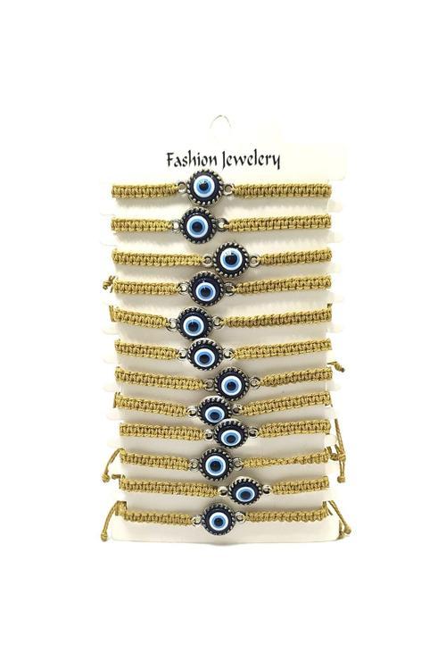 12’ŞERLİ  AYARLANABİLİR İPLİ UNİSEX BİJUTERİ BİLEKLİK SETİ