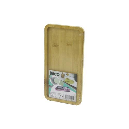 DİKDÖRTGEN AHŞAP BAMBU YAĞDANLIK ALTLIK MİNİ TEPSİ 12 X 23.4 X 0.8CM (2818)