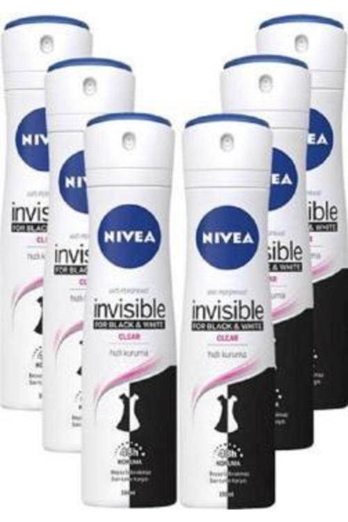 Invisible Black & White Clear 150 Ml 6 Adet