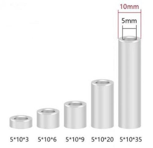 3D Yazıcı Aluminyum Ara parça 5x10xh9   1 adet  (rf128)