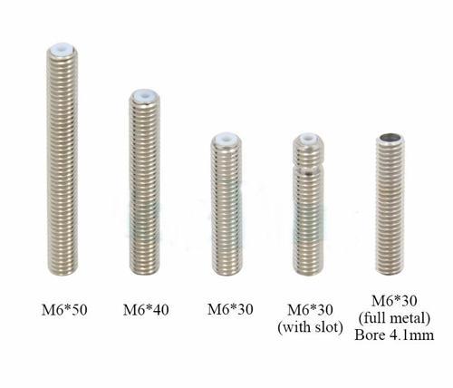 3D Yazıcı Paslanmaz Çelik Boğaz Teflon Tüplü M6x40Mm X 1 Adet  (rf125)
