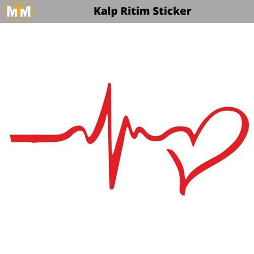 Kalp Ritim Oto Sticker 15 CM